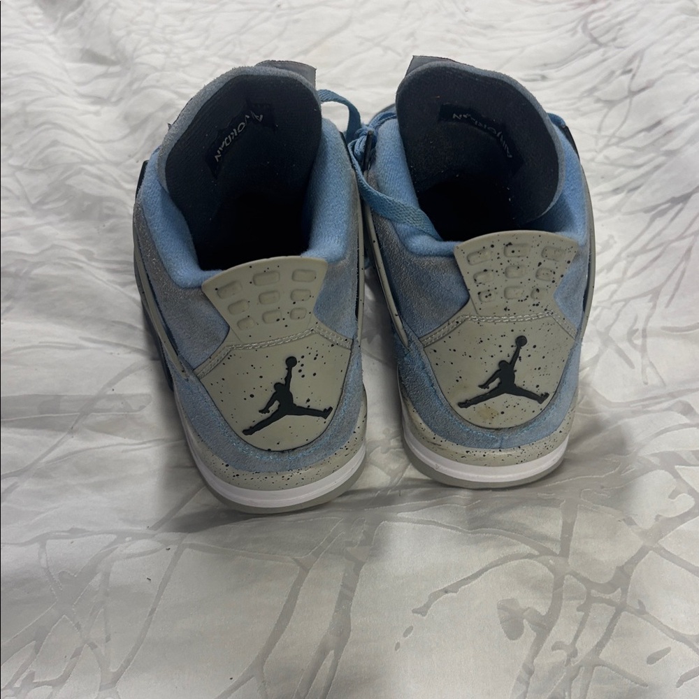 Jordan Men's Light Blue Suede & Mesh Sneakers, used ,size 7 - Picture 2 of 6